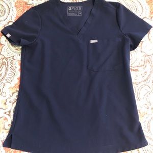 Figs Catarina one pocket scrub top in navy
